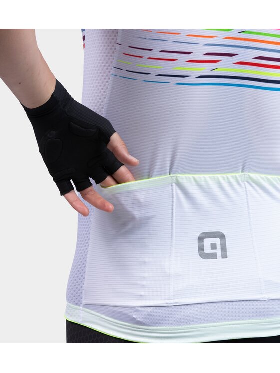 Alé Cycling Alé Cycling Koszulka rowerowa PR-S Logo Biały Fitted Fit