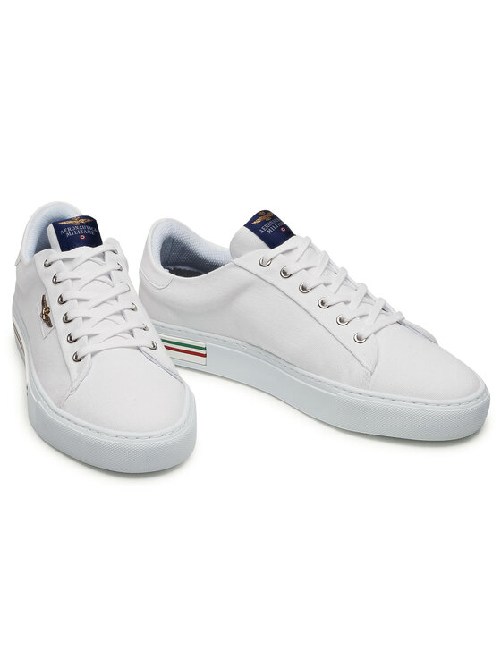 Aeronautica Militare Aeronautica Militare Sneakers aus Stoff Scarpa Tennis 211SC201CT2861 Weiß