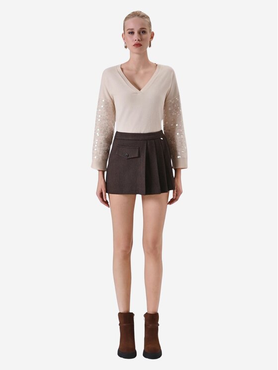 Rinascimento Rinascimento Gonna Short donna Marrone Regular Fit