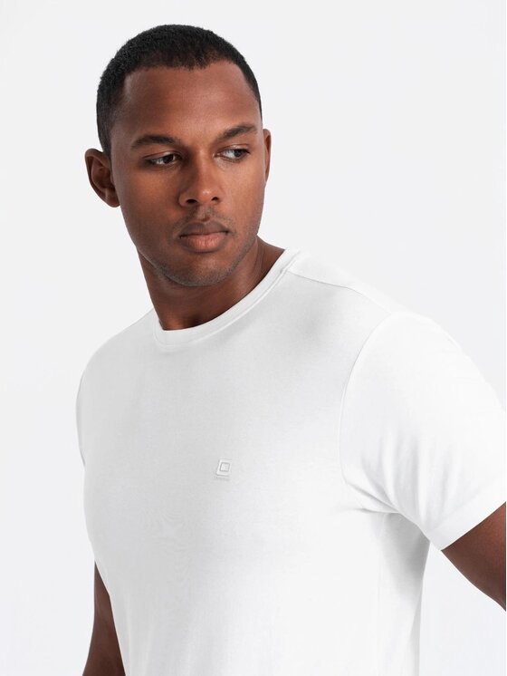 Ombre Ombre Komplet t-shirtów Z102 Biały Slim Fit