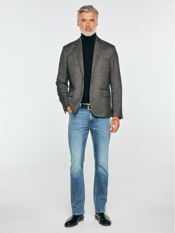 BIG STAR BIG STAR Marynarka JENS Szary Basic Fit