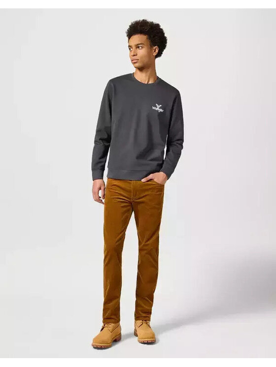 Wrangler Wrangler Spodnie materiałowe GREENSBORO Brązowy Regular Fit