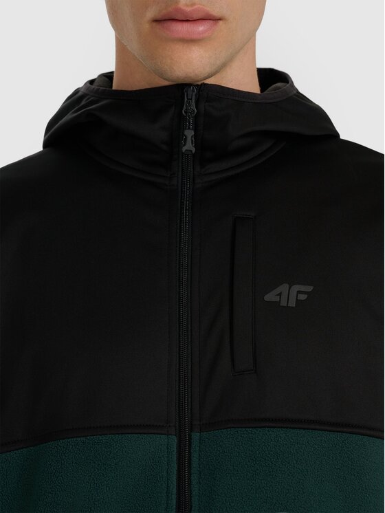 4F 4F Felpa di pile 4FWAW25TFLEM417-40S Verde Regular Fit