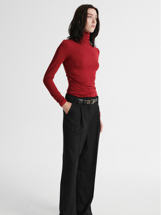 MARI PRETI MARI PRETI Halenka LISARA Červená Slim Fit
