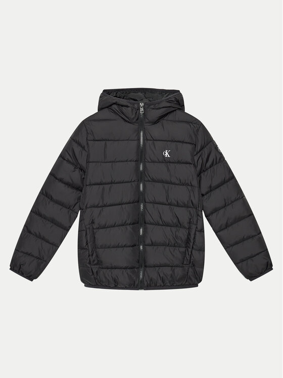 Calvin Klein Jeans Calvin Klein Jeans Winterjacke Inst Logo IB0IB02174 Schwarz Regular Fit