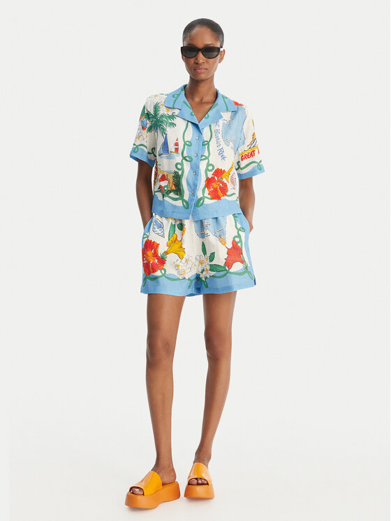 Seafolly Seafolly Košeľa Viva Vacation 55668-TO Modrá Regular Fit
