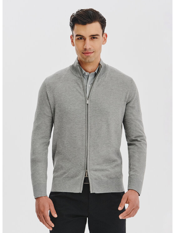 Pako Lorente Pako Lorente Kardigan P25WF-2X-024 Szary Classic Fit
