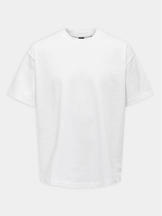 Only & Sons Only & Sons T-Shirt Millenium 22027787 Bílá Oversize