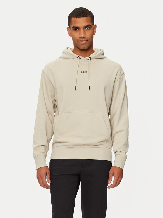 BOSS Boss Majica dugih rukava WeSmallhood 50514530 Bež Regular Fit