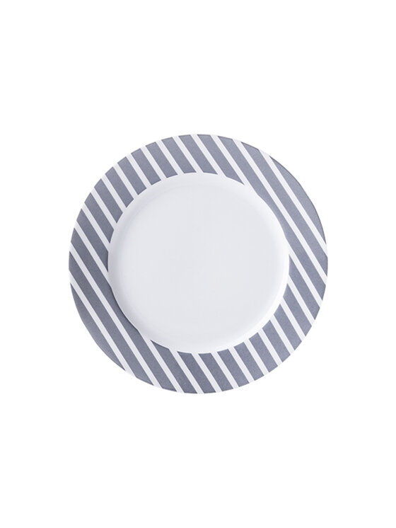 Ćmielów Design Studio Ćmielów Design Studio Zestaw obiadowy Cosmopolitan Geometryczny Czarny