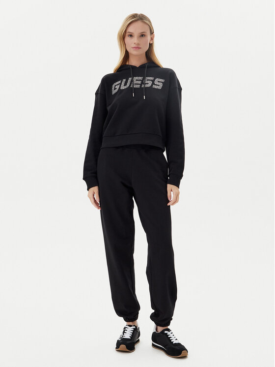 Guess Guess Bluza V5GQ09 KCRP0 Czarny Relaxed Fit