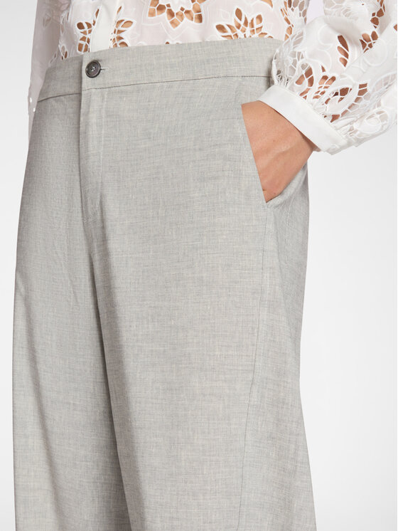 Elena Mirò Elena Mirò Spodnie materiałowe P014P000462N053 Szary Regular Fit
