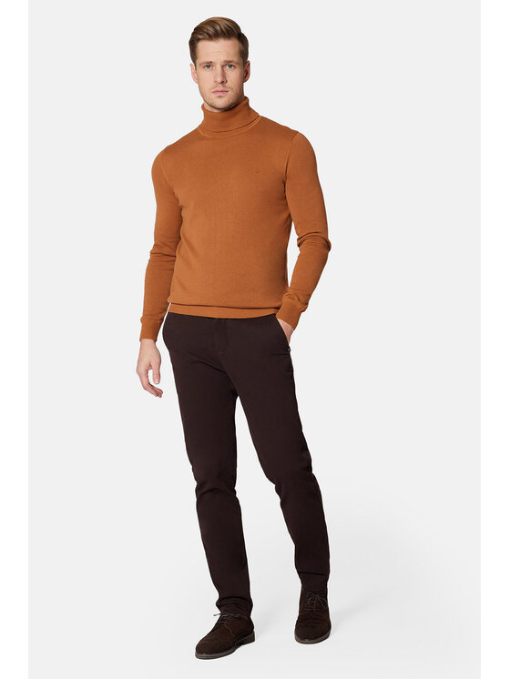Lancerto Lancerto Chinosy Monaco SP082223000013 Brązowy Slim Fit