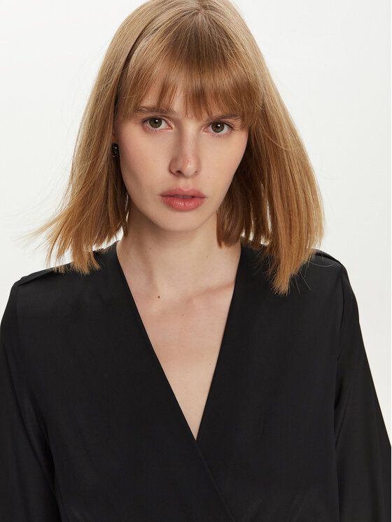 Simona Corsellini Simona Corsellini Hétköznapi ruha A24CPAB002 Fekete Regular Fit