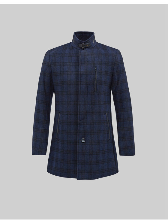 Borgio Borgio Płaszcz noto Granatowy Classic Fit