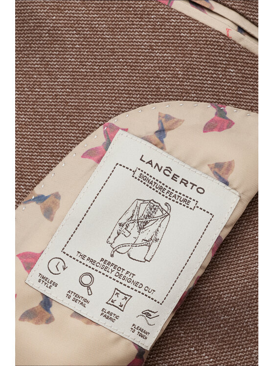 Lancerto Lancerto Marynarka Calais MA073226000030 Brązowy Regular Fit