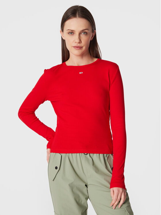 Tommy Jeans Tommy Jeans Särkpluus Essential DW0DW14277 Punane Slim Fit