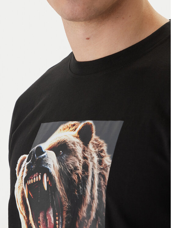 BOSS BOSS Póló Dobermann 50558965 Fekete Regular Fit
