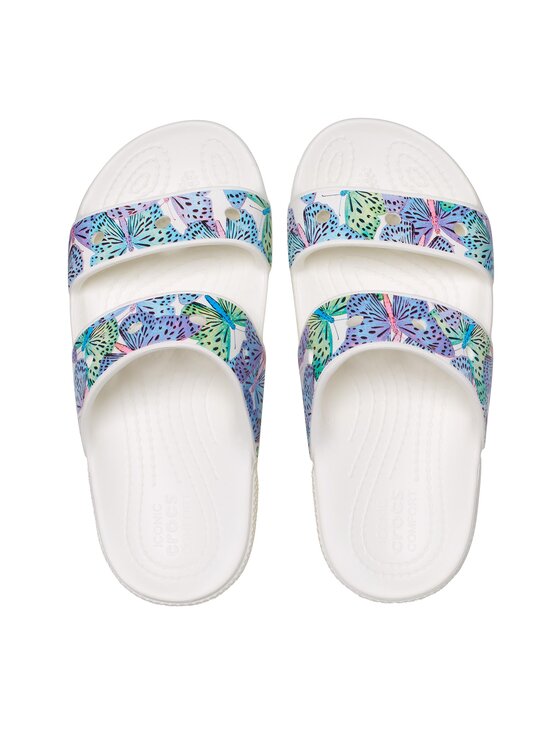 Crocs Crocs Klapki Classic Butterfly Sandal Kids 208299 Biały