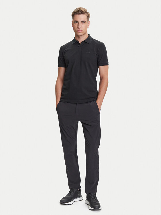 BOSS BOSS Polo majica Paul 50506193 Črna Slim Fit