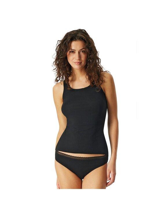 SCHIESSER SCHIESSER Podkoszulek 28984 Czarny Stretch Fit