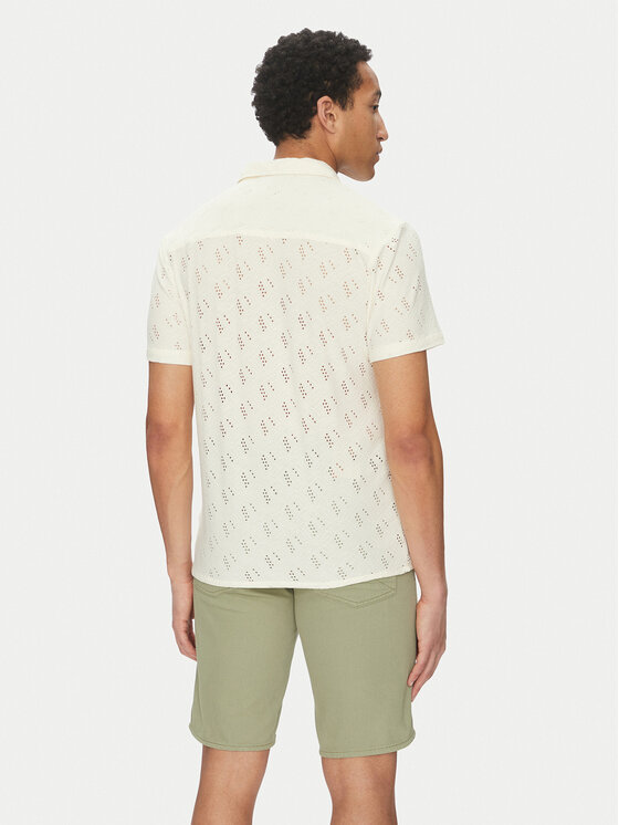 INDICODE INDICODE Camicia Injerry 20-612 Écru Regular Fit