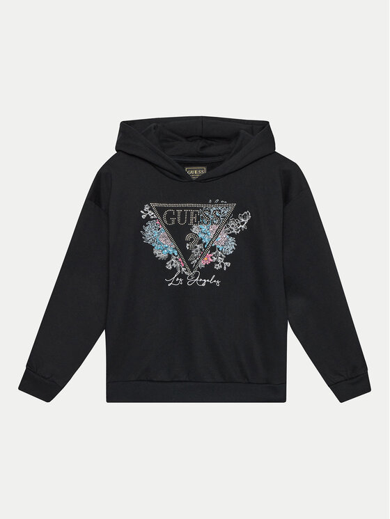 Guess Guess Μπλούζα J4YQ09 KAX74 Μαύρο Regular Fit