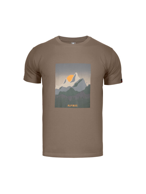 Alpinus Alpinus T-Shirt Numbur Zielony Standard Fit