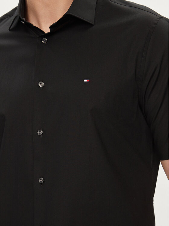 Tommy Hilfiger Tommy Hilfiger Cămașă Core MW0MW34626 Negru Slim Fit
