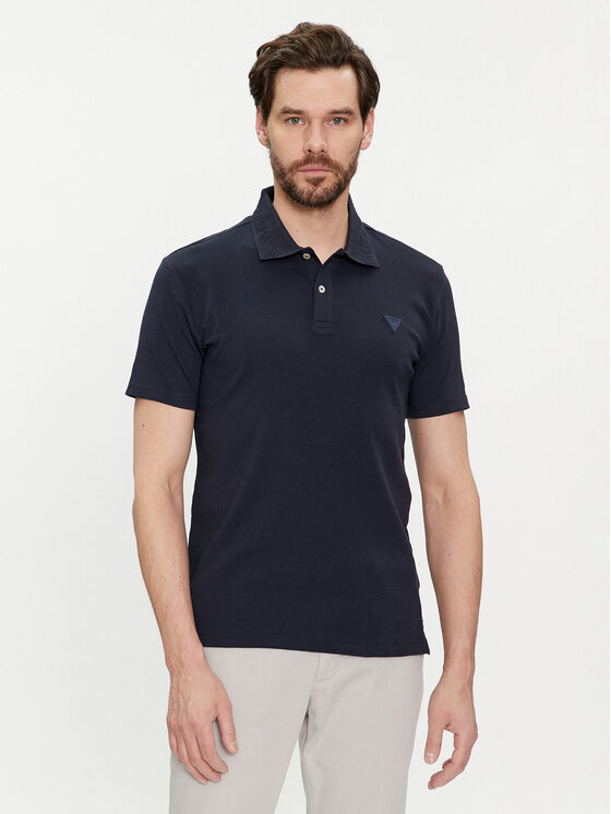 Guess Polo M4GP66 KC701 Tumši zils Slim Fit