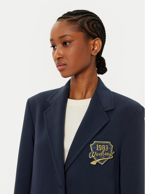Weekend Max Mara Weekend Max Mara Marynarka Brama 2515911011 Granatowy Regular Fit
