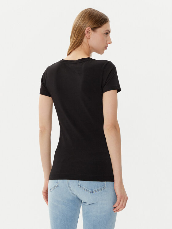 Guess Guess T-Shirt W5RI21 J1314 Czarny Regular Fit