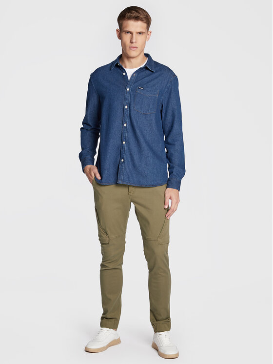 Wrangler Wrangler camicia di jeans W5B9LW023 112321159 112321159 Blu Regular Fit