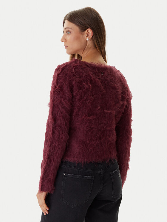 Guess Guess Strickjacke W5BR91 Z3JI2 Dunkelrot Relaxed Fit