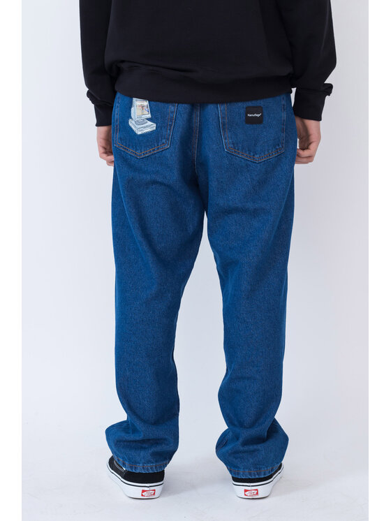 Kamuflage Kamuflage Jeansy Nostalgia Granatowy Baggy Fit