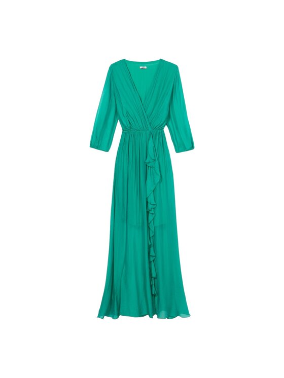 Oltre Oltre Abito da sera 7422J000845N025 Verde A-Line Fit