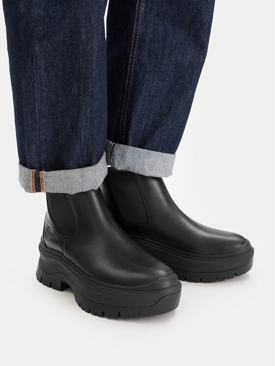 Timberland Timberland Kotníková obuv s elastickým prvkem Roxie lane Mid TB0A28XMW021 Černá