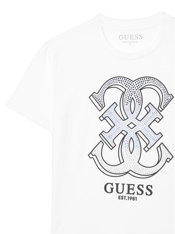 Guess Guess T-shirt J6RI28 K6YW4 Bijela Regular Fit