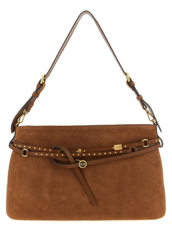 PINKO PINKO Τσάντα Brown Cowhide Shoulder Καφέ