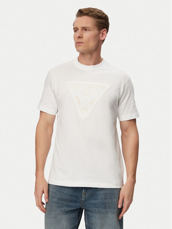 Guess Tricou M6GI15 K3008 Alb Regular Fit