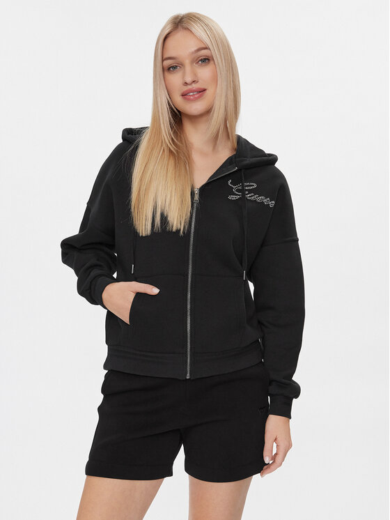 Guess Guess Majica dugih rukava W4RQ05 K9Z21 Crna Regular Fit