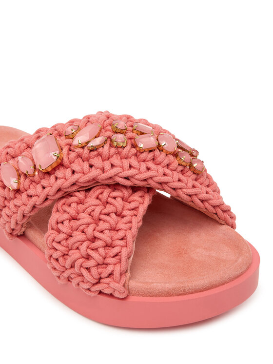 Inuikii Inuikii Шльопанці Woven Stones 1004.003.0073 Темно-рожевий