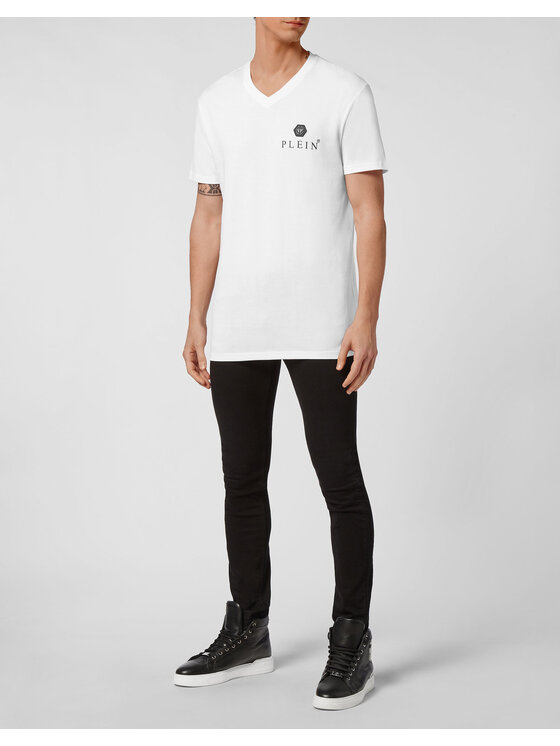 PHILIPP PLEIN PHILIPP PLEIN T-Shirt 22939 Biały Regular Fit