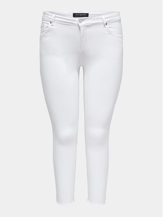 ONLY Carmakoma ONLY Carmakoma Traperice Willy 15176825 Bijela Skinny Fit