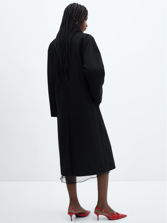 Mango Mango Gyapjú kabát Gauguin 57026714 Fekete Oversize