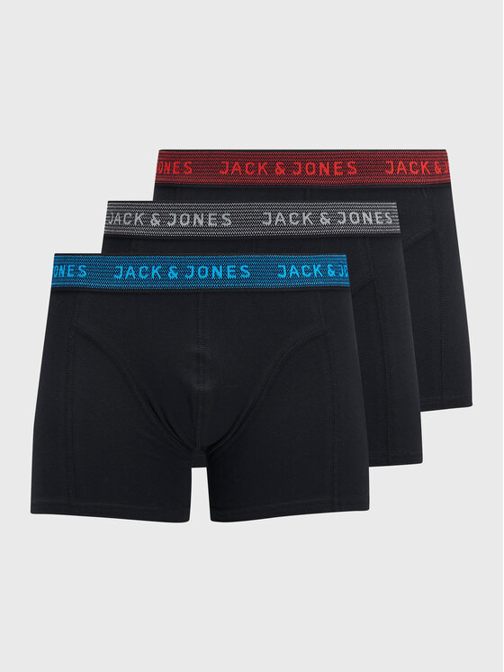 Jack&Jones Set 3 parov boksaric Waistband 12127816 Črna