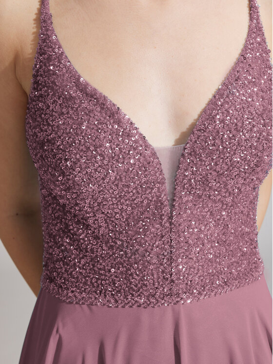 Hey Kyla Hey Kyla Sukienka wieczorowa 5AC105HK Fioletowy Regular Fit