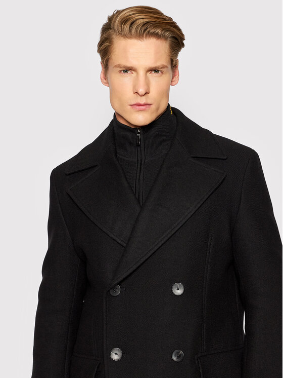 Cappotto di lana H-Hyde-DB-HC-221 50465204 Nero