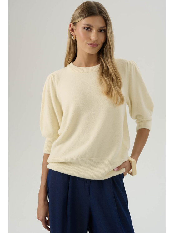 Femestage Femestage Sweter Femestage AB BASE SWE1660-002 Żółty Regular Fit
