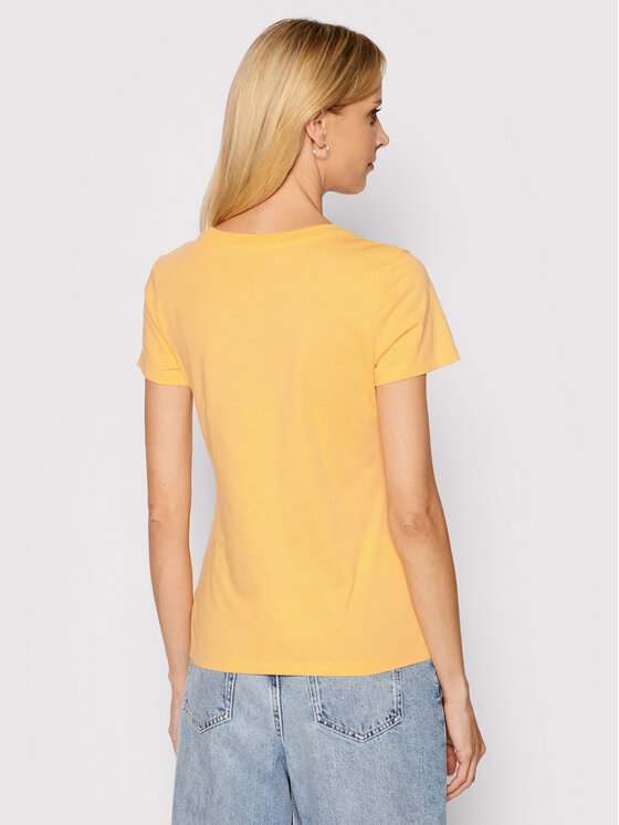 Calvin Klein Jeans Marškinėliai J20J216577 Oranžinė Slim Fit • Modivo.lt